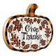 Give Thanks Unframed Wood Pumpkin Wall Decor