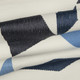 24" Ivory And Blue Geometric Cotton Blend Throw Pillow Cover