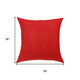 18" Red Linen Throw Pillow Cover