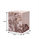 20" Beige Brown and Cream Concrete and Wood Square Block End Table