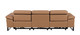 103" Chestnut Top Grain Leather Reclining Metal USB Sofa