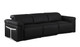 Two Piece Black Italian Leather Five Person Seating Set