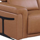 Two Piece Chestnut Italian Leather Five Person Seating Set