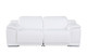 Three Piece White Genuine Leather Six Person Seating Set