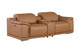 Three Piece Chestnut Genuine Leather Six Person Seating Set