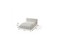 Beige Tufted Chenille Upholstered King Bed Frame