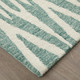5' X 8' Blue And White Wool Chevron Hand Tufted Area Rug