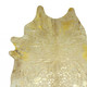 6' X 7' Gold Cowhide Handmade Area Rug