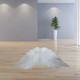 6' X 7' Silver Cowhide Handmade Area Rug