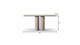 60" Beige Genuine Marble Pedestal Console Table