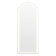 63" Silver Arch Lighted Freestanding And Wall Mounted Framed Full Length Mirror