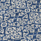9' X 12' Navy Blue And Silver Oriental Washable Indoor Outdoor Area Rug