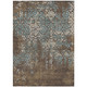 10' X 14' Brown And Khaki Oriental Washable Indoor Outdoor Area Rug