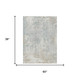 3' X 5' Ivory And Blue Oriental Washable Indoor Outdoor Area Rug