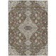 3' X 5' Brown And Beige Medallion Washable Indoor Outdoor Area Rug
