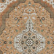 5' X 8' Copper And Blue Medallion Washable Indoor Outdoor Area Rug