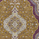 10' X 14' Walnut And Orange Medallion Washable Indoor Outdoor Area Rug