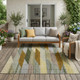 5' X 8' Pewter And Gray Striped Washable Indoor Outdoor Area Rug