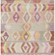 9' X 12' Copper And Orange Tribal Washable Indoor Outdoor Area Rug