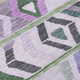 8' Green And Lavender Round Tribal Washable Indoor Outdoor Area Rug