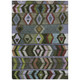8' X 10' Olive Green And Green Tribal Washable Indoor Outdoor Area Rug