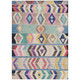 9' X 12' Pink And Blue Tribal Washable Indoor Outdoor Area Rug