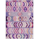 8' X 10' Purple And Lavender Tribal Washable Indoor Outdoor Area Rug