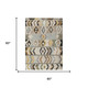 5' X 8' Pewter And Gray Tribal Washable Indoor Outdoor Area Rug