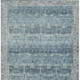 3' X 5' Denim Blue And Blue Tribal Washable Indoor Outdoor Area Rug