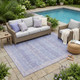 5' X 8' Lavender And Purple Tribal Washable Indoor Outdoor Area Rug