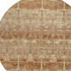 8' Orange And Copper Round Tribal Washable Indoor Outdoor Area Rug