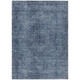 8' X 10' Denim Blue And Blue Oriental Washable Indoor Outdoor Area Rug