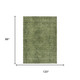 8' X 10' Olive Green And Green Oriental Washable Indoor Outdoor Area Rug
