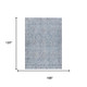 10' X 14' Sky Blue And Blue Geometric Washable Indoor Outdoor Area Rug