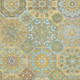 8' X 10' Gold And Green Patchwork Washable Indoor Outdoor Area Rug