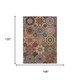10' X 14' Orange And Rust Patchwork Washable Indoor Outdoor Area Rug