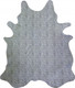 6' X 7' Black And White Cowhide Handmade Area Rug