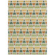 9' X 12' Fern Green And Green Geometric Washable Indoor Outdoor Area Rug