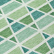 3' X 5' Teal Blue And Green Geometric Washable Indoor Outdoor Area Rug