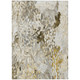 10' X 14' Brown And Silver Abstract Washable Indoor Outdoor Area Rug