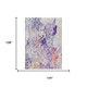 9' X 12' Purple And Lavender Abstract Washable Indoor Outdoor Area Rug