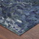 10' X 14' Navy Blue And Blue Abstract Washable Indoor Outdoor Area Rug
