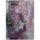 10' X 14' Eggplant And Purple Abstract Washable Indoor Outdoor Area Rug