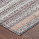 3' X 5' Mauve And Pink Striped Washable Indoor Outdoor Area Rug