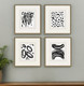 Set Of Four Perception Gold Framed Print Wall Art