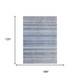 10' X 14' Sky Blue And Blue Striped Washable Indoor Outdoor Area Rug