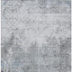 3' X 5' Blue And Pewter Abstract Washable Indoor Outdoor Area Rug