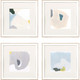 Set Of Four Tilt White Framed Print Wall Art