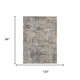 8' X 10' Khaki And Brown Abstract Washable Indoor Outdoor Area Rug