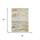 3' X 5' Wheat And Gold Abstract Washable Indoor Outdoor Area Rug